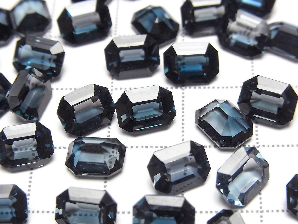 High Quality London Blue Topaz AAA Loose Stone Rectangle Faceted 8x6mm 1pc