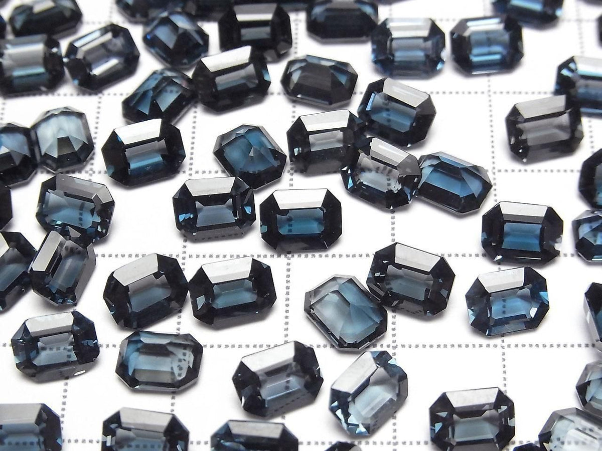 High Quality London Blue Topaz AAA Loose Stone Rectangle Faceted 8x6mm 1pc