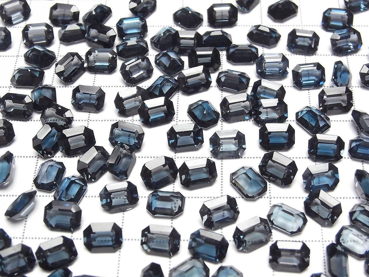 High Quality London Blue Topaz AAA Loose Stone Rectangle Faceted 8x6mm 1pc