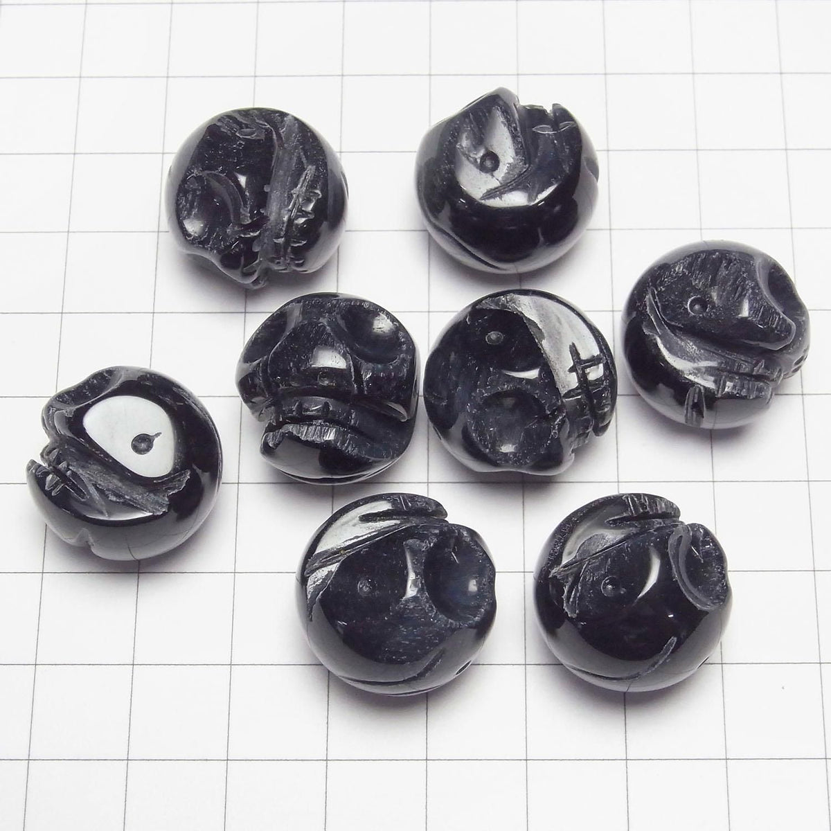 Blue Tiger's Eye AAA- Skull Vertical Hole 20mm 1pc