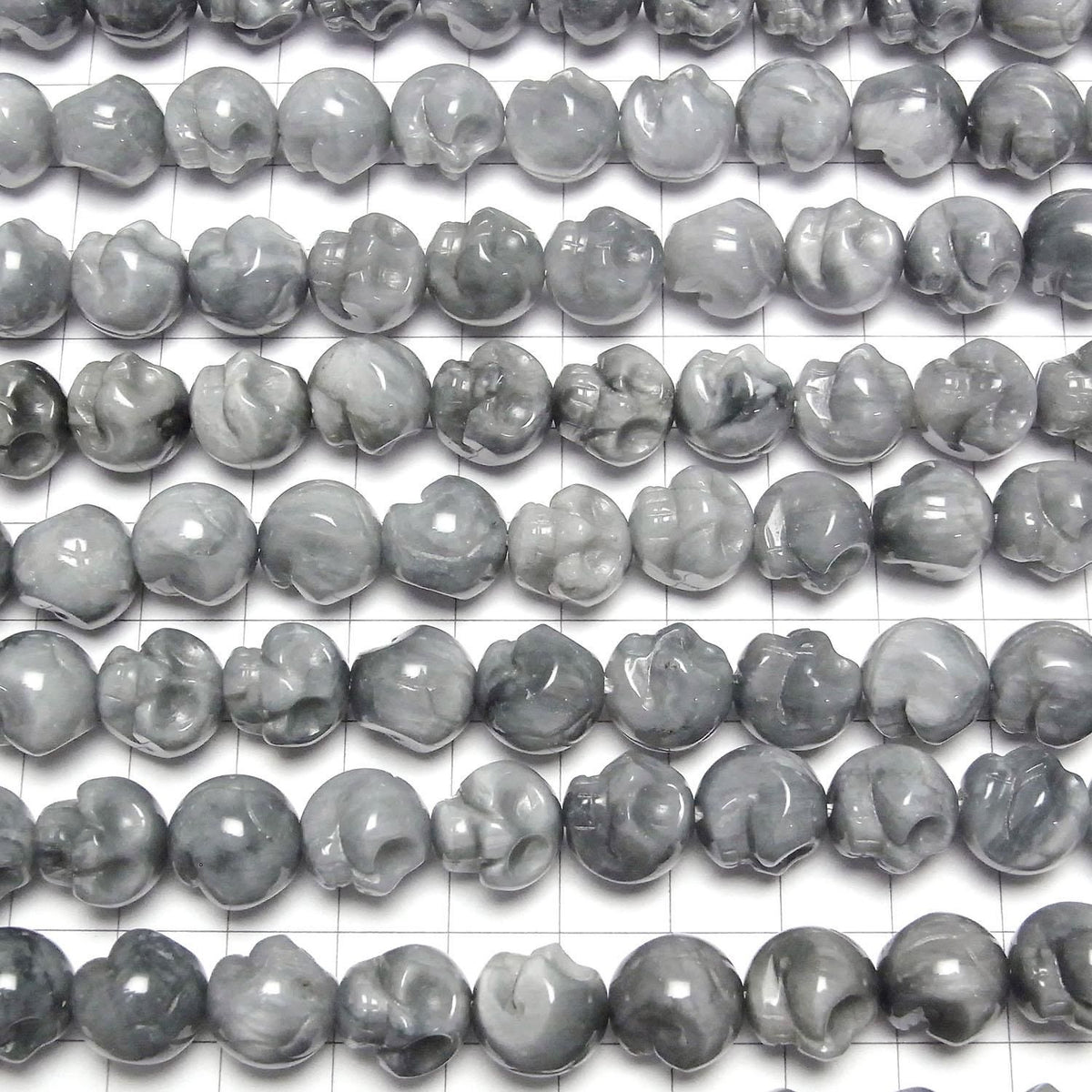 Brazilian Eagle Eye AA++ Skull Vertical Hole 12mm 1/4 or 1strand beads (approx. 15 inch/38 cm)