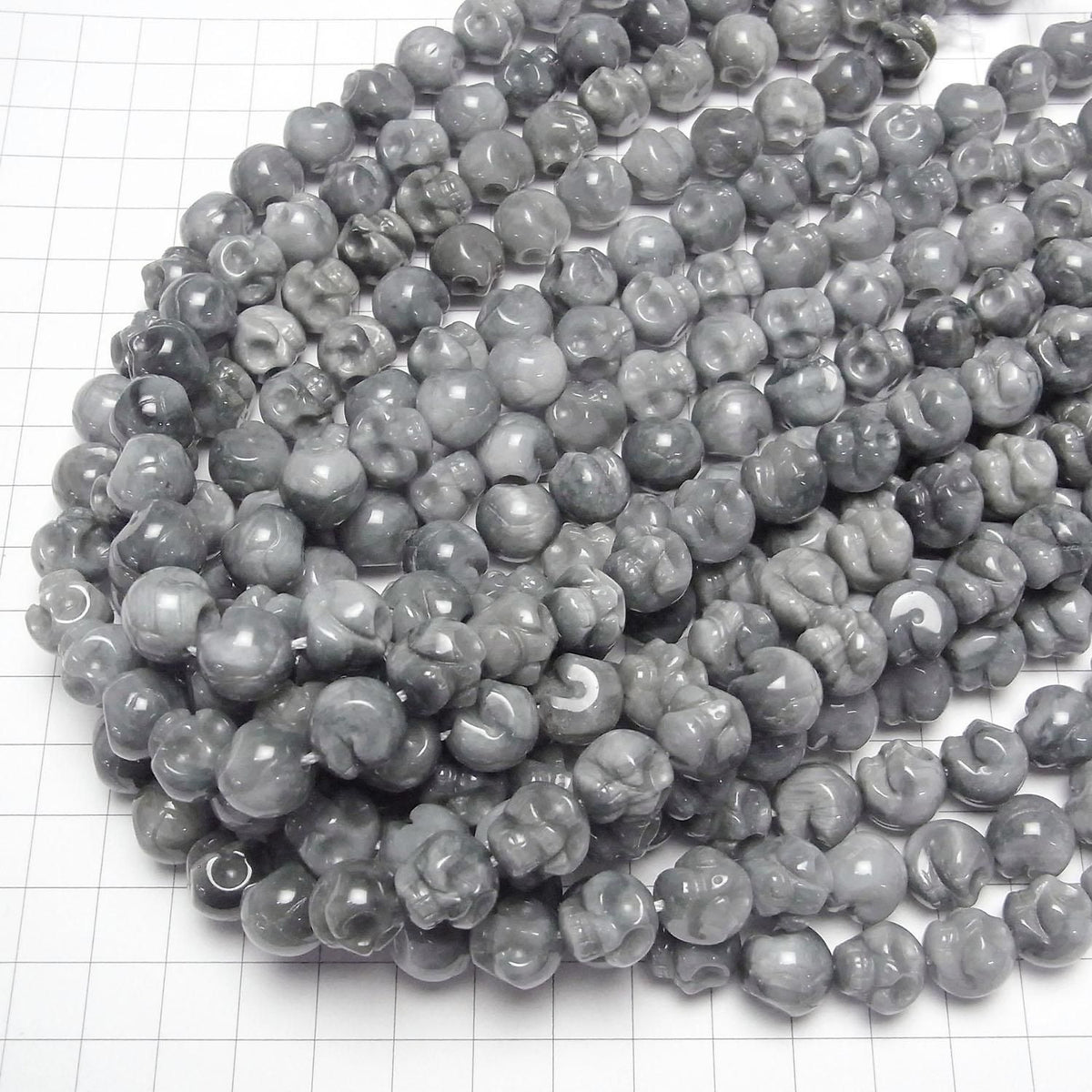 Brazilian Eagle Eye AA++ Skull Vertical Hole 12mm 1/4 or 1strand beads (approx. 15 inch/38 cm)