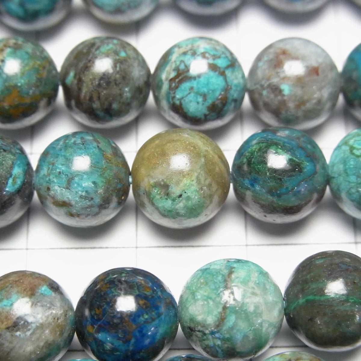 Chrysocolla AA++ Round 9mm 1/4 or 1strand beads (aprx.15inch/36cm)