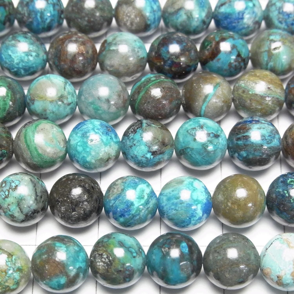 Chrysocolla AA++ Round 9mm 1/4 or 1strand beads (aprx.15inch/36cm)