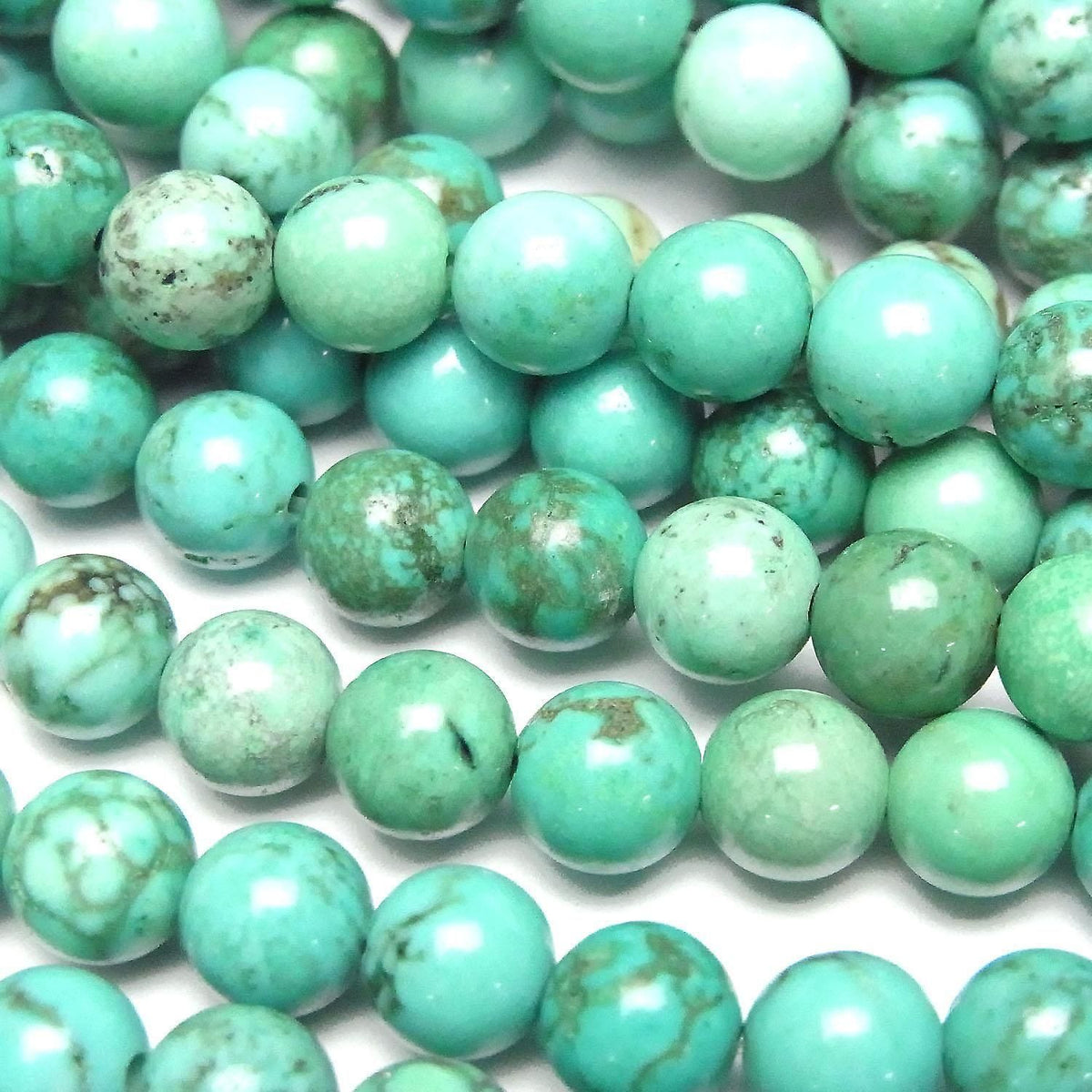 Magnesite Turquoise Round 6.5mm 1strand beads (aprx.15inch/36cm)