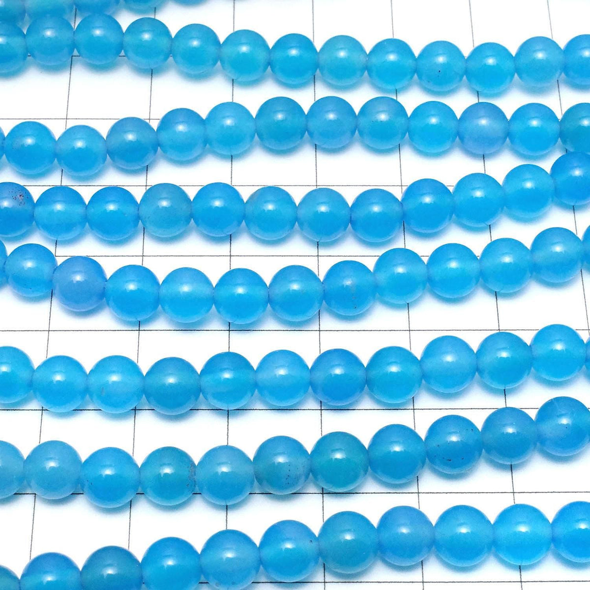 Blue Agate AAA Round 6mm 1strand beads (approx. 14 inches/35 cm)