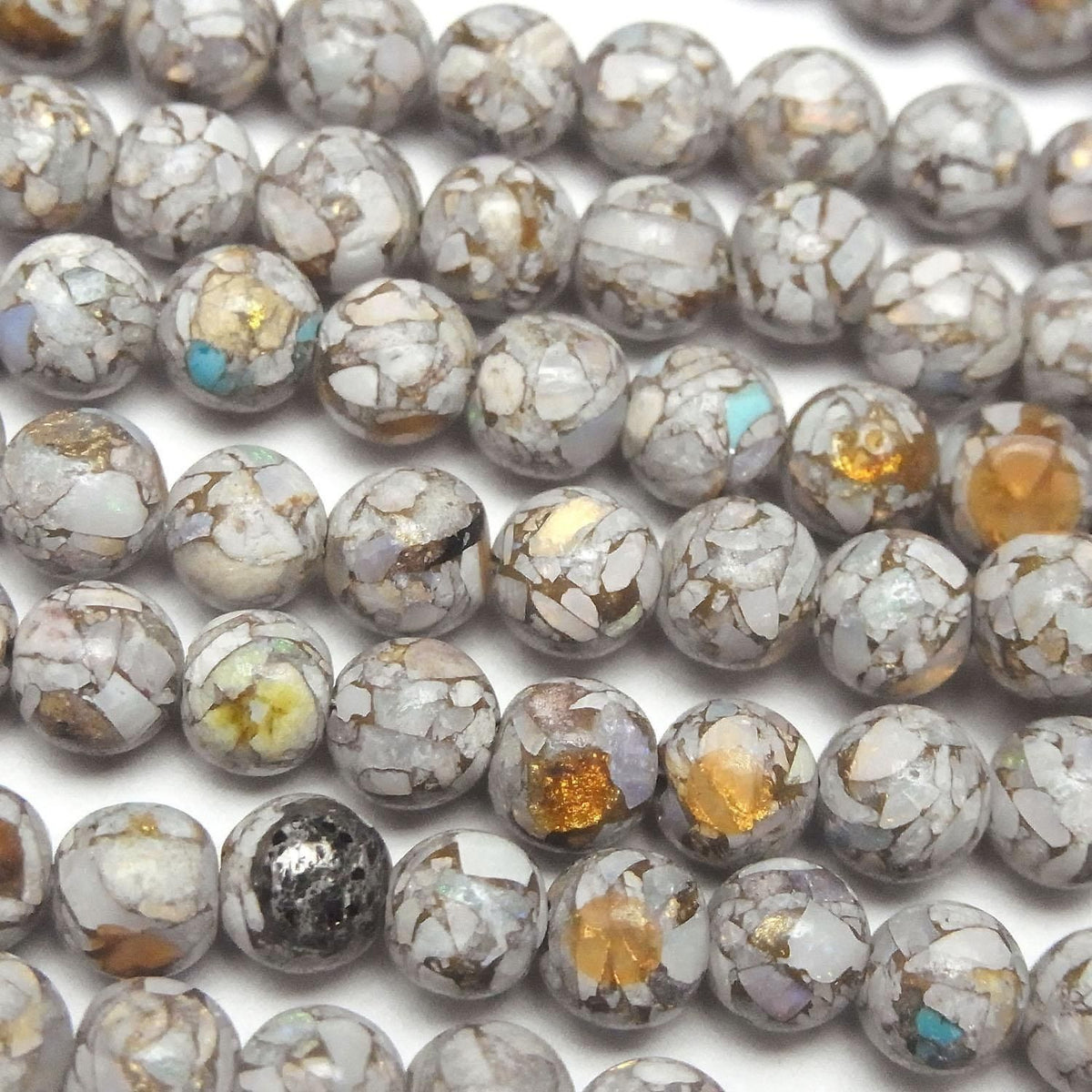 Copper Opal AA++ Round 6mm half or 1strand beads (aprx.7inch/18cm)