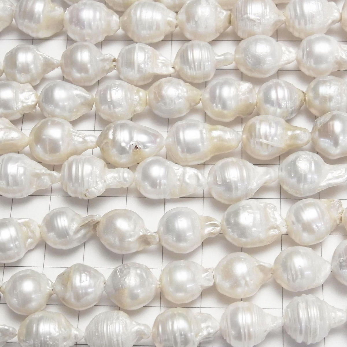 Fresh Water Pearl AA Natural Drop 14-20mm White 1strand beads (approx. 15 inches/36 cm)