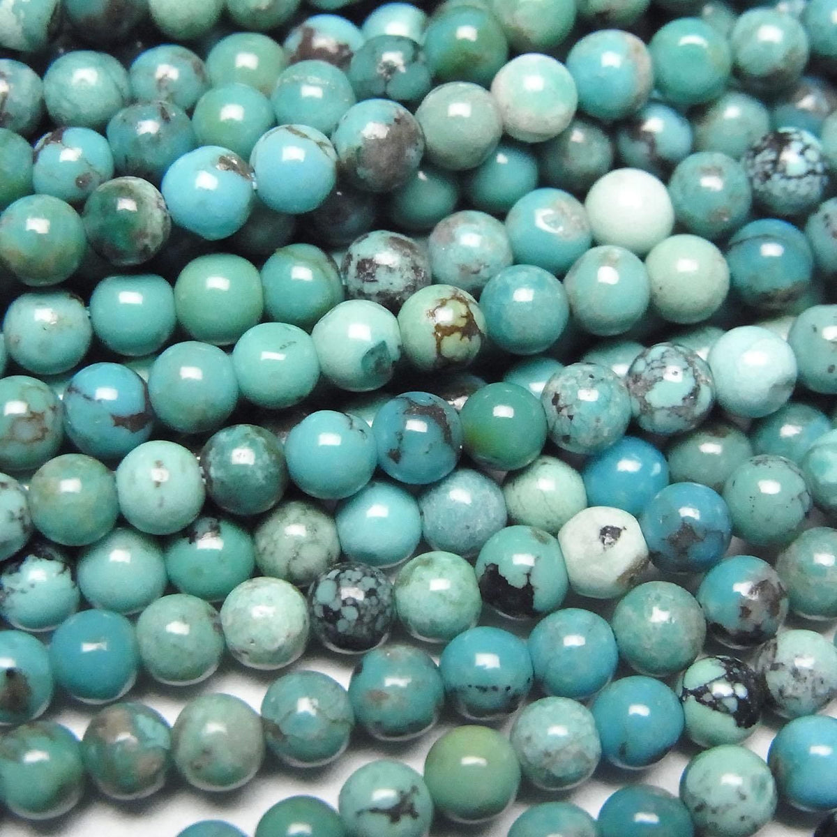 Turquoise AA++ Round 3mm 1strand beads (aprx.15inch/36cm)