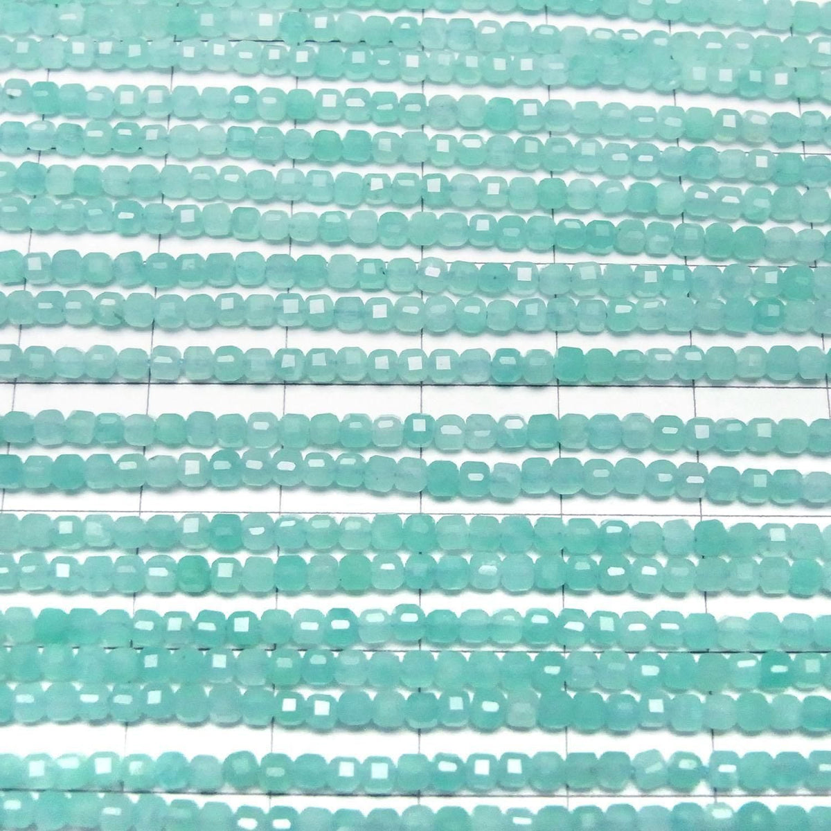Amazonite Silica AA++ Cube Shape 2x2x2mm 1strand beads (approx. 15inch/36cm) High Quality!