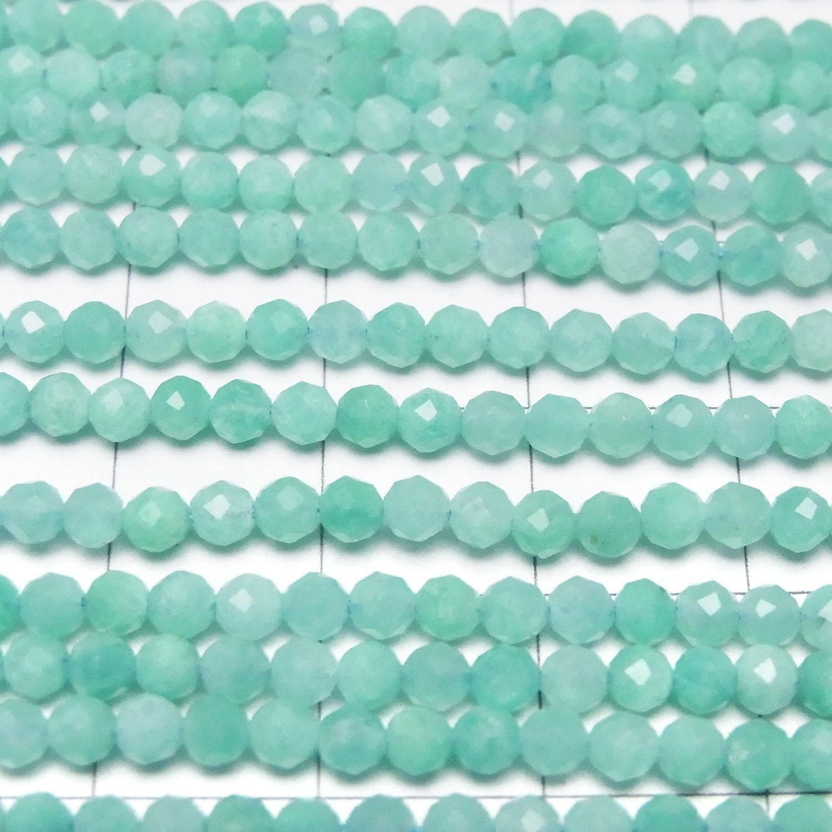 Amazonite AA Faceted Round 3mm 1strand beads (aprx.15inch/36cm)High Quality!