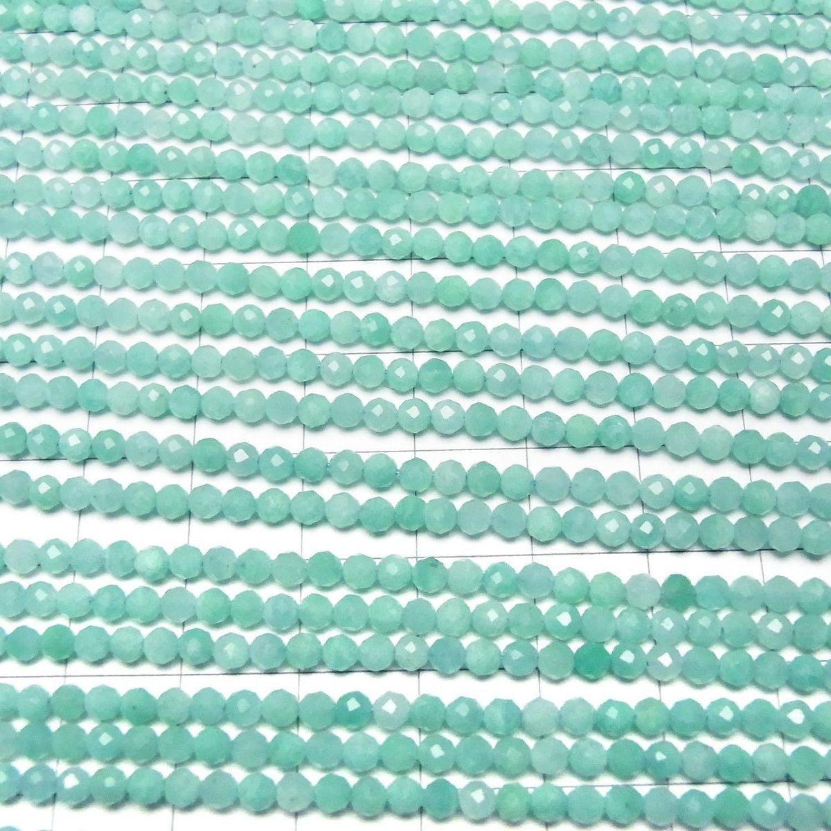 Amazonite AA Faceted Round 3mm 1strand beads (aprx.15inch/36cm)High Quality!