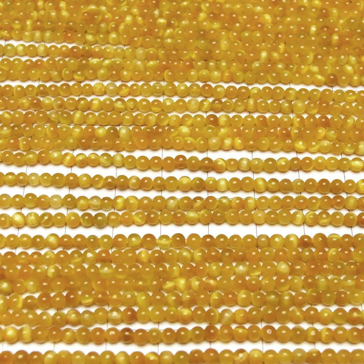 Yellow Tiger's Eye AAA- Round 3mm 1strand beads (approx. 15 inches/36 cm)