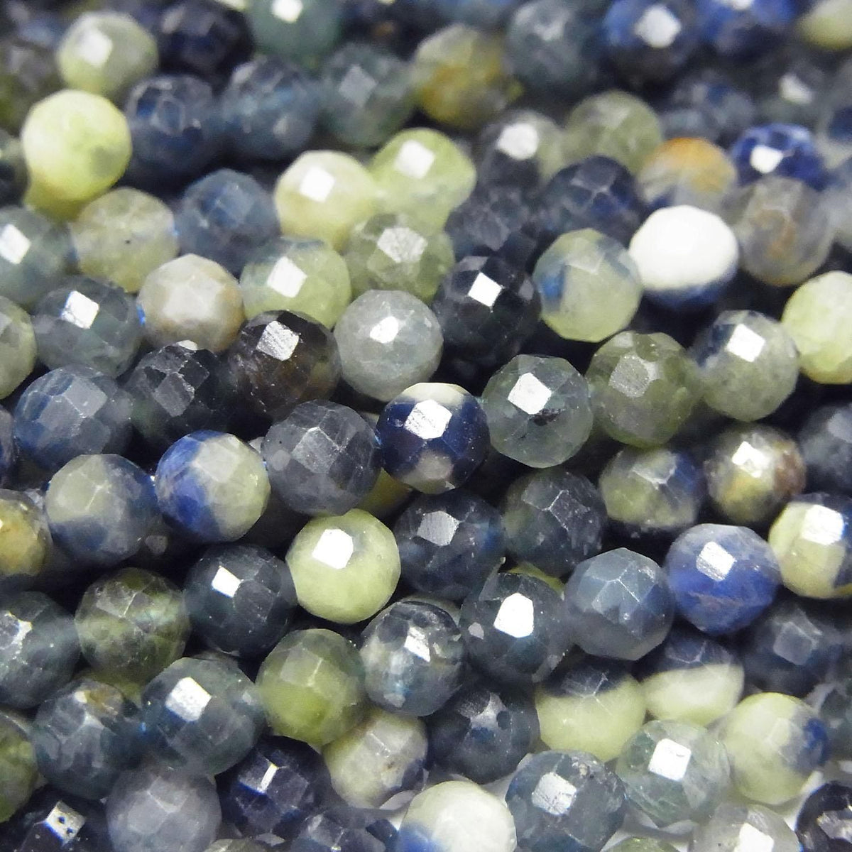 Australian Sapphire AA++ Faceted Round 4mm half or 1strand beads (approx. 15 inches/36 cm) High Quality!