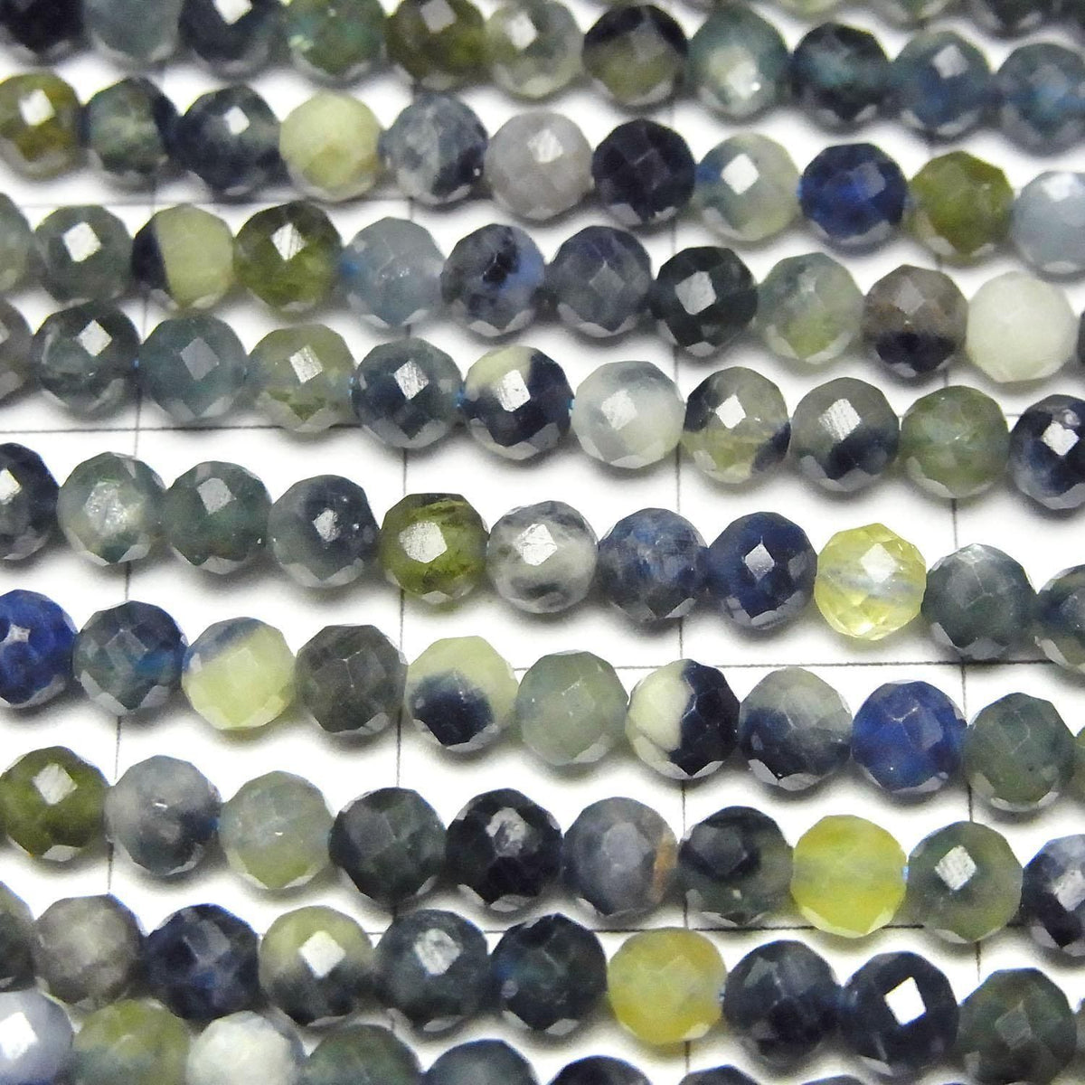 Australian Sapphire AA++ Faceted Round 4mm half or 1strand beads (approx. 15 inches/36 cm) High Quality!