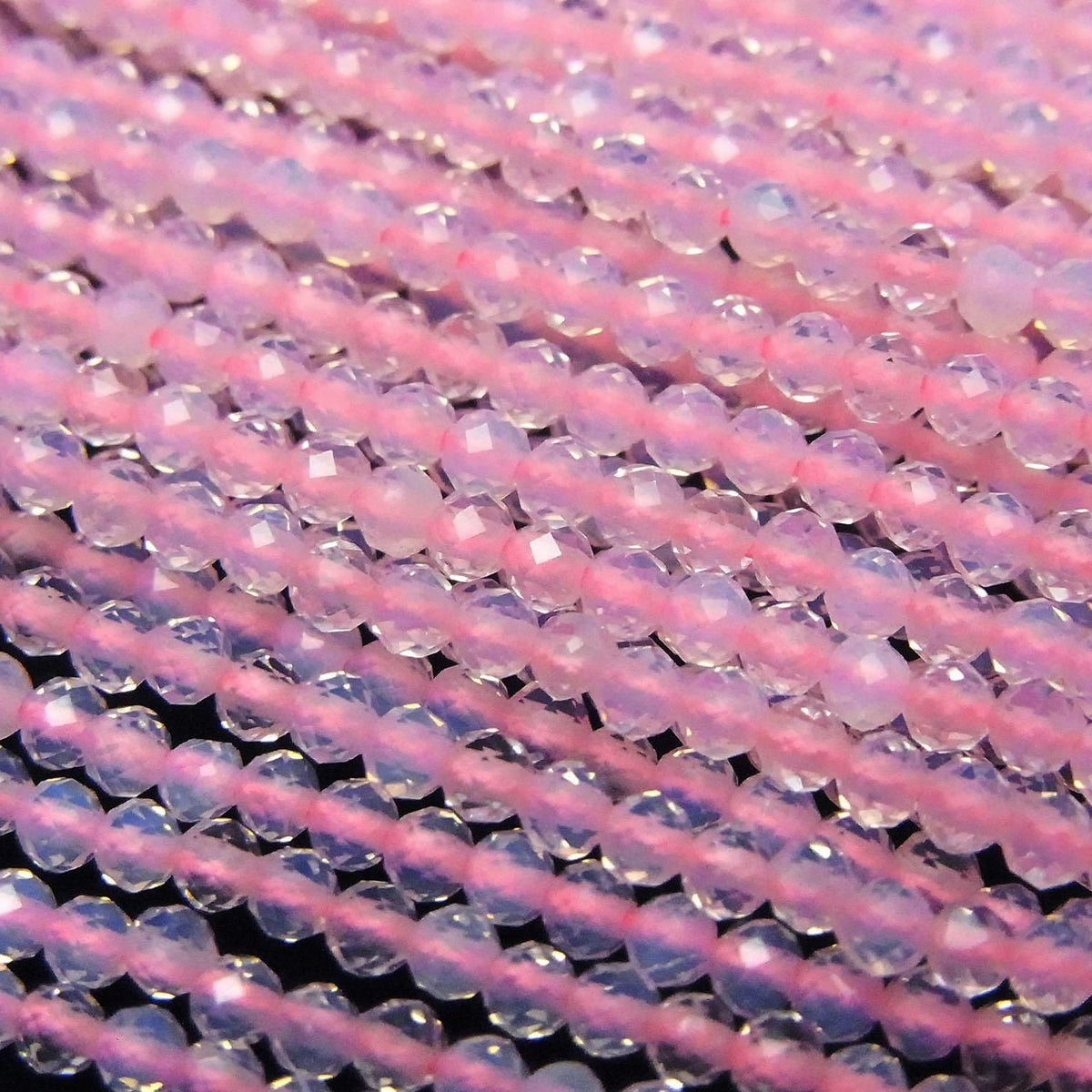 Synthetic Opal Faceted Round 2mm Pink 1strand beads (approx. 14 inches/34 cm)
