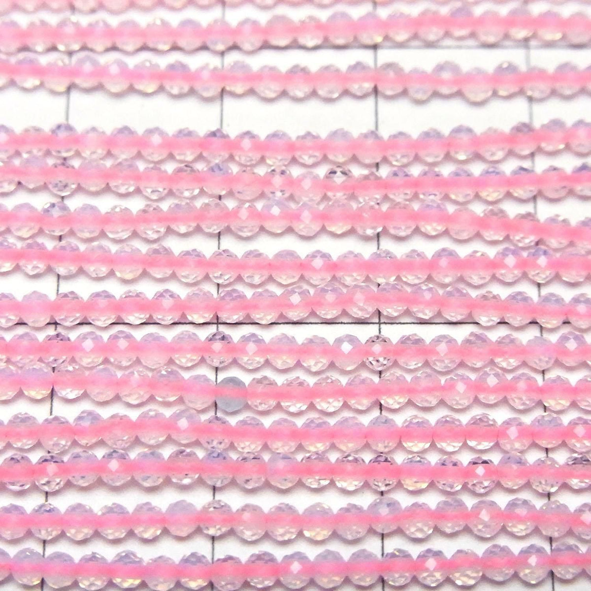 Synthetic Opal Faceted Round 2mm Pink 1strand beads (approx. 14 inches/34 cm)