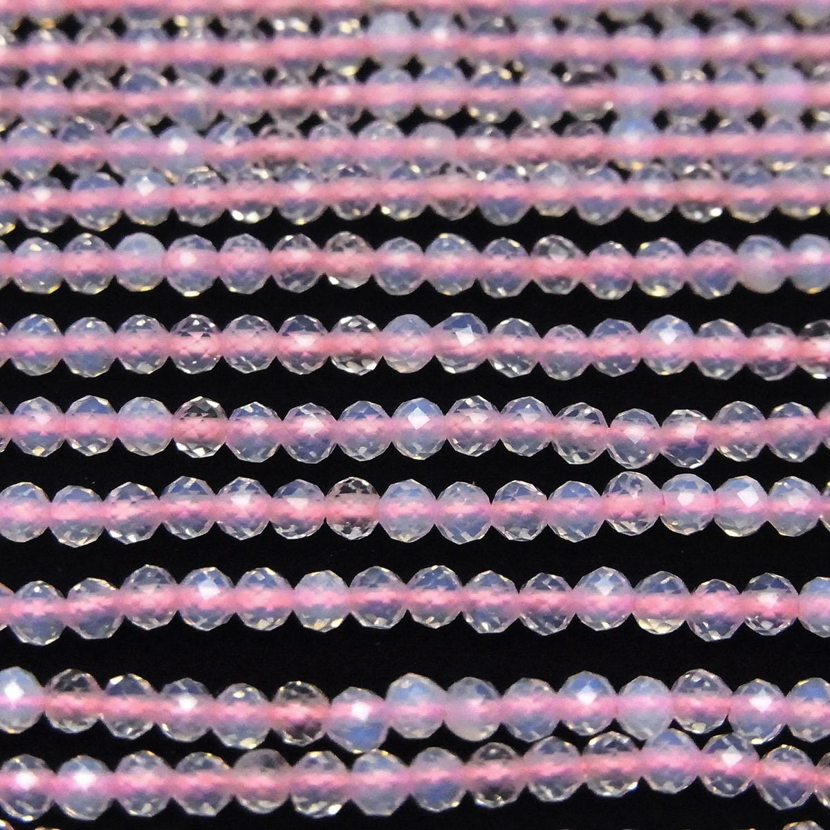 Synthetic Opal Faceted Round 2mm Pink 1strand beads (approx. 14 inches/34 cm)