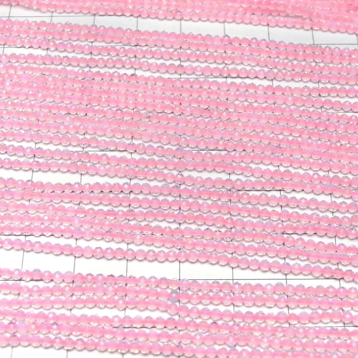 Synthetic Opal Faceted Round 2mm Pink 1strand beads (approx. 14 inches/34 cm)