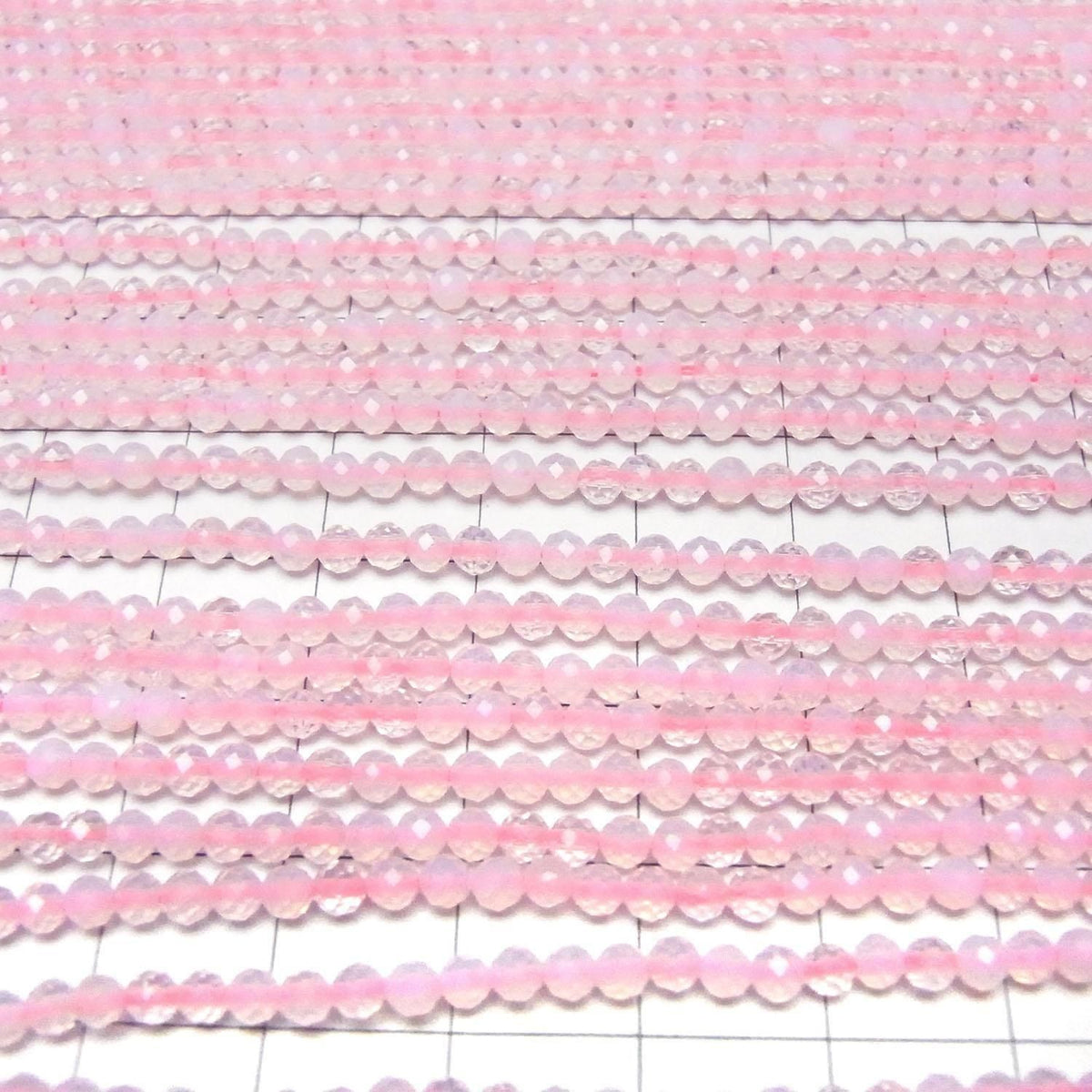 Synthetic Opal Faceted Round 3mm Pink 1strand beads (approx. 14 inches/34 cm)