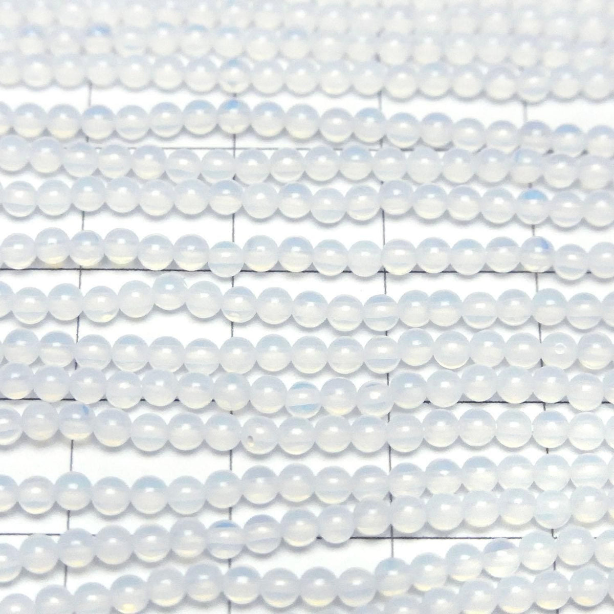Synthetic Opal Round 2mm White 1strand beads (approx. 15 inches/36 cm)