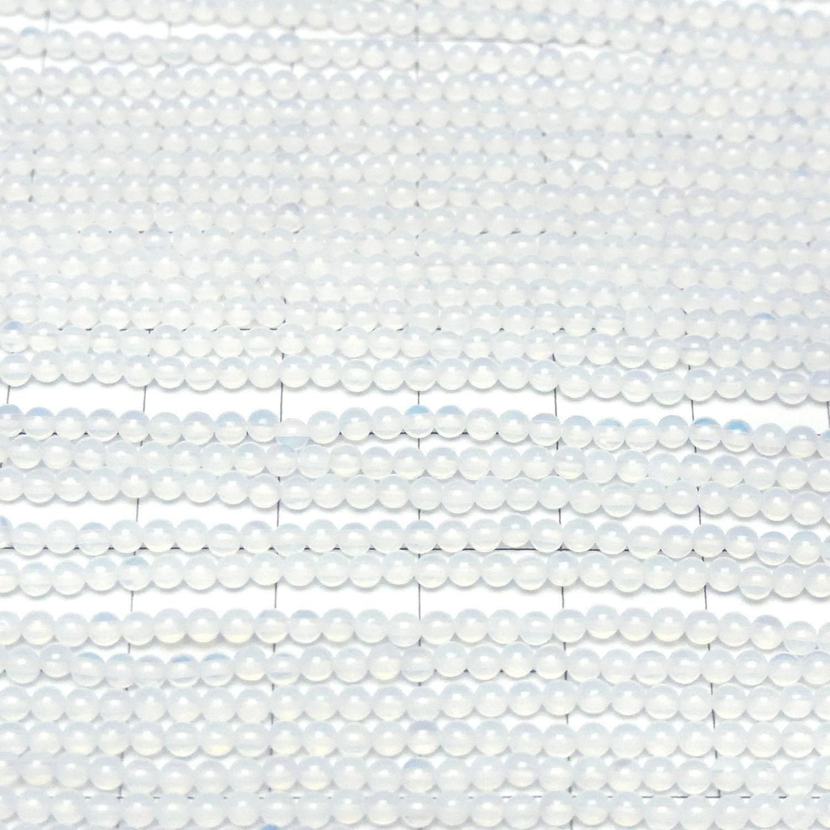 Synthetic Opal Round 2mm White 1strand beads (approx. 15 inches/36 cm)