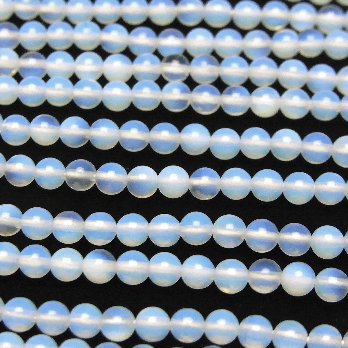 Synthetic Opal Round 3mm White 1strand beads (approx. 15 inches/36 cm)