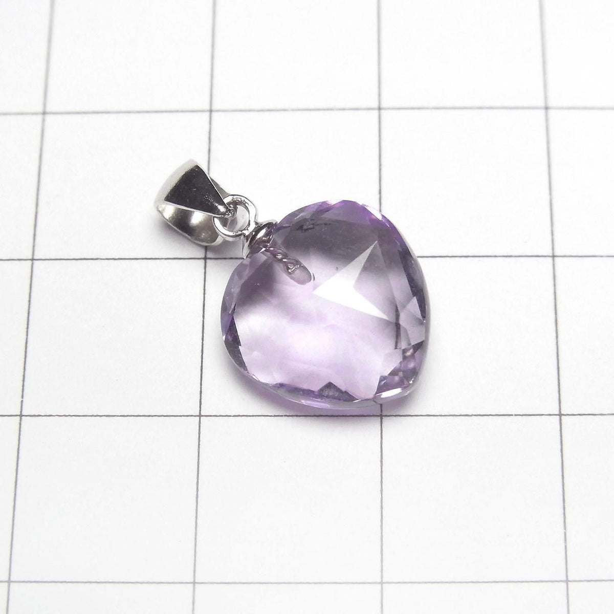 High Quality Amethyst AAA Heart cut 12x12mm Pendant Silver925 1pc