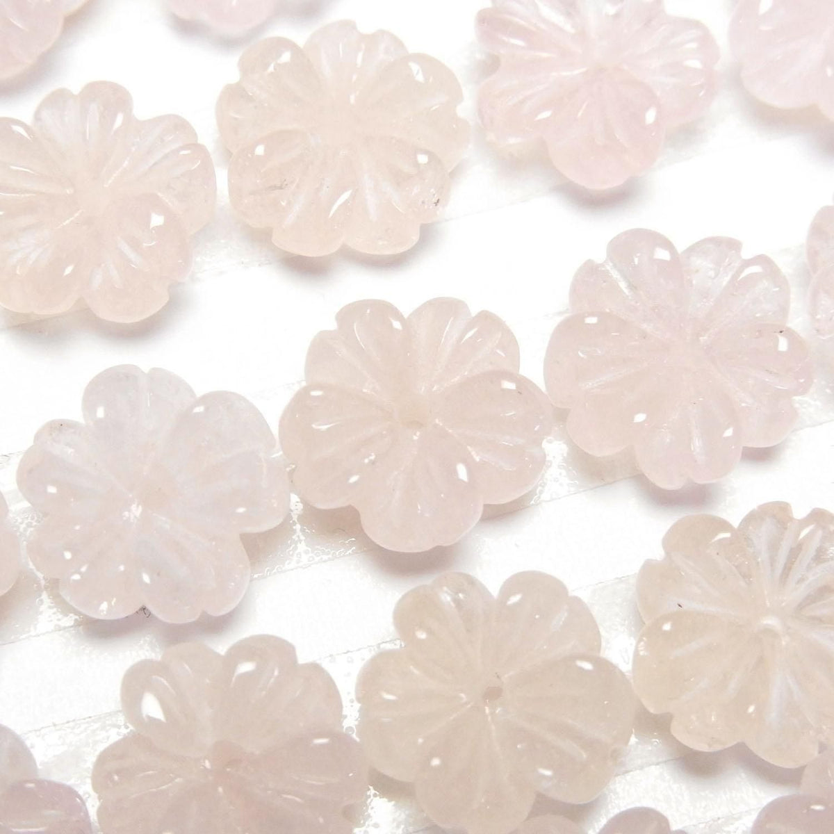 Morganite AA++ Flower 10mm Center Hole 1pc