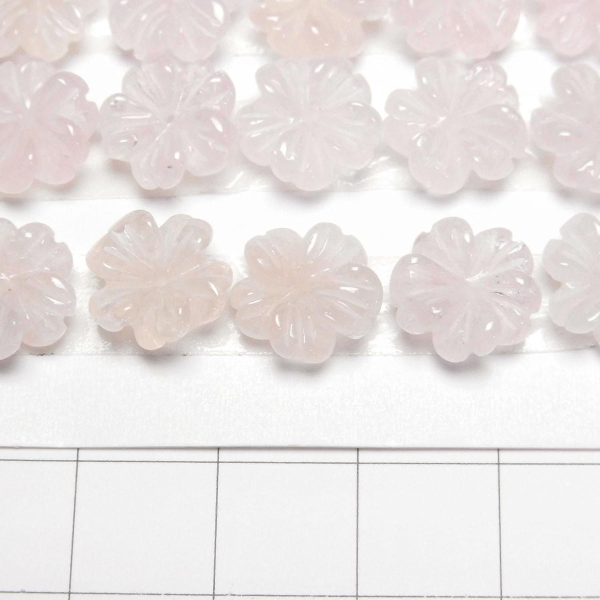 Morganite AA++ Flower 10mm Center Hole 1pc