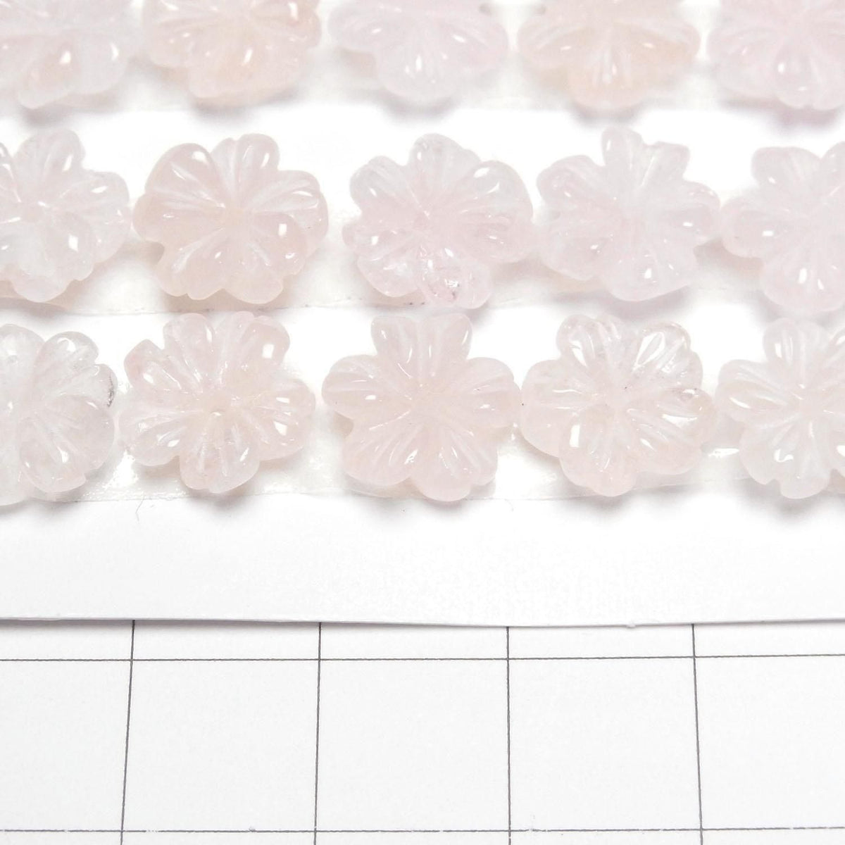 Morganite AA++ Flower 10mm Center Hole 1pc