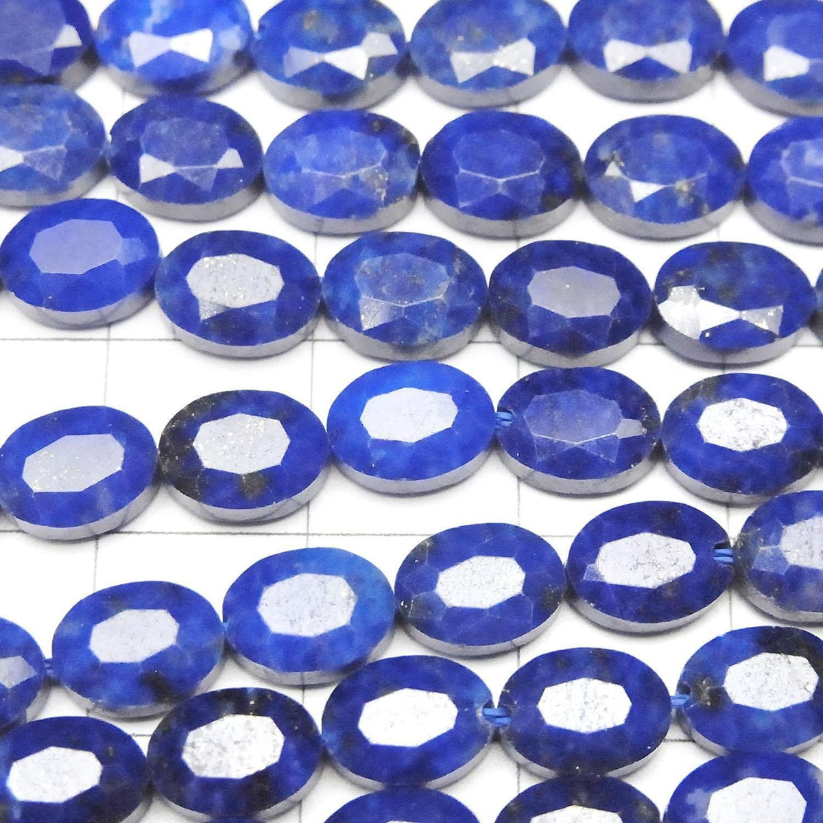 High Quality Lapislazuli AAA- Faceted Oval 8x6mm half or 1strand beads (aprx.14inch/35cm)High Quality!