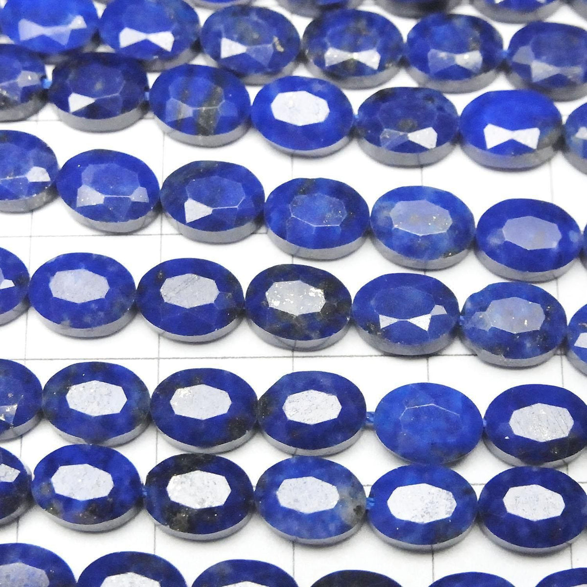 High Quality Lapislazuli AAA- Faceted Oval 8x6mm half or 1strand beads (aprx.14inch/35cm)High Quality!