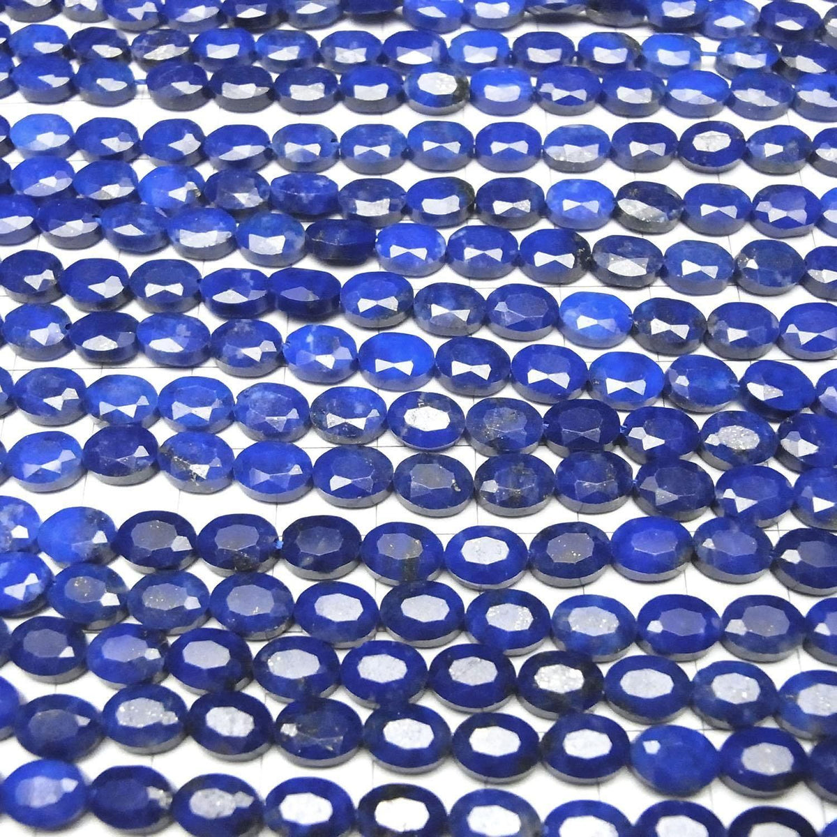 High Quality Lapislazuli AAA- Faceted Oval 8x6mm half or 1strand beads (aprx.14inch/35cm)High Quality!