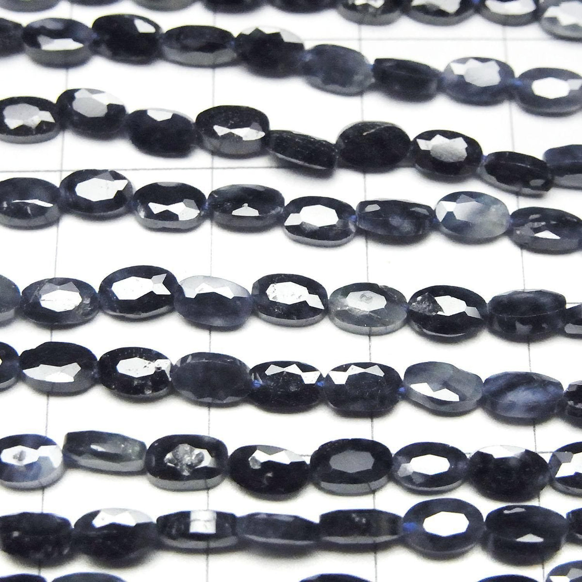 Sapphire AA+ Faceted Oval 5x3mm half or 1strand beads (aprx.14inch/34cm)High Quality!