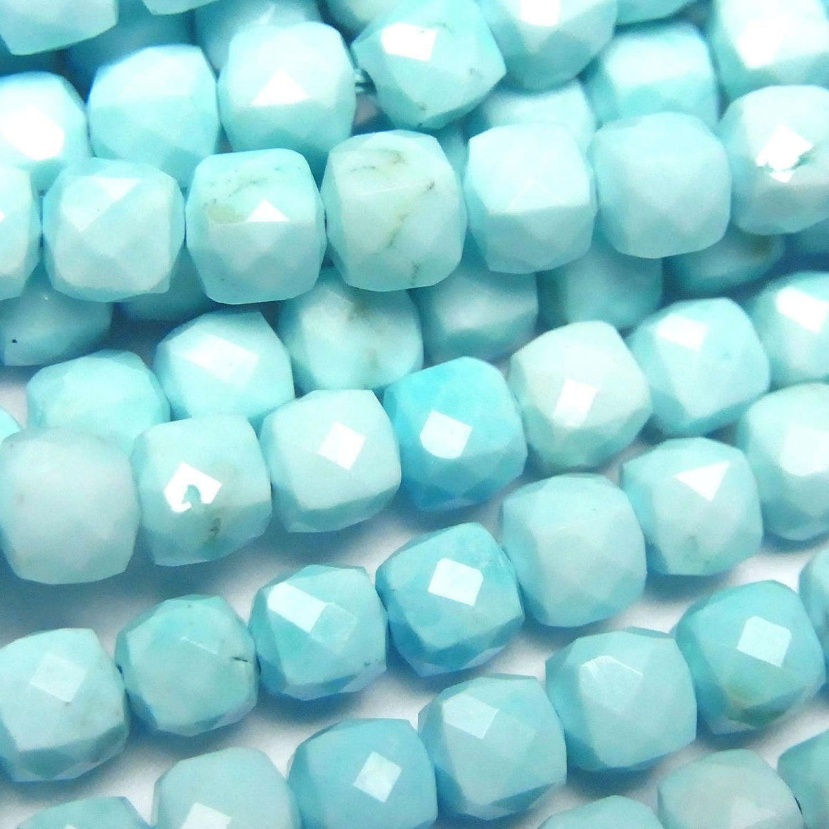 Magnesite Turquoise Light Blue Cube Shape 5x5x5mm 1strand beads (approx. 15inch/36cm) High Quality!