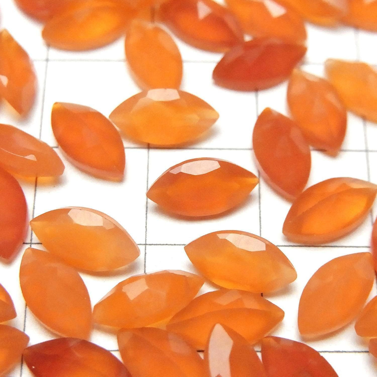 High Quality Carnelian AAA Loose stone Marquise Faceted 10x5mm 3pcs