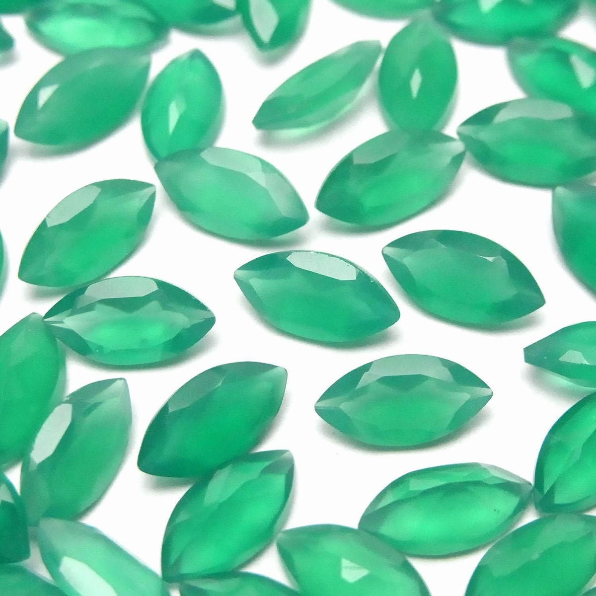 High Quality Green Onyx AAA Loose stone Marquise Faceted 10x5mm 5pcs