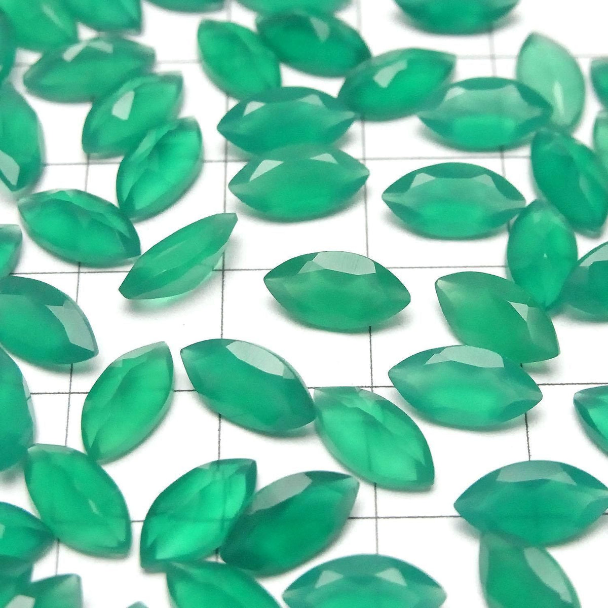 High Quality Green Onyx AAA Loose stone Marquise Faceted 10x5mm 5pcs