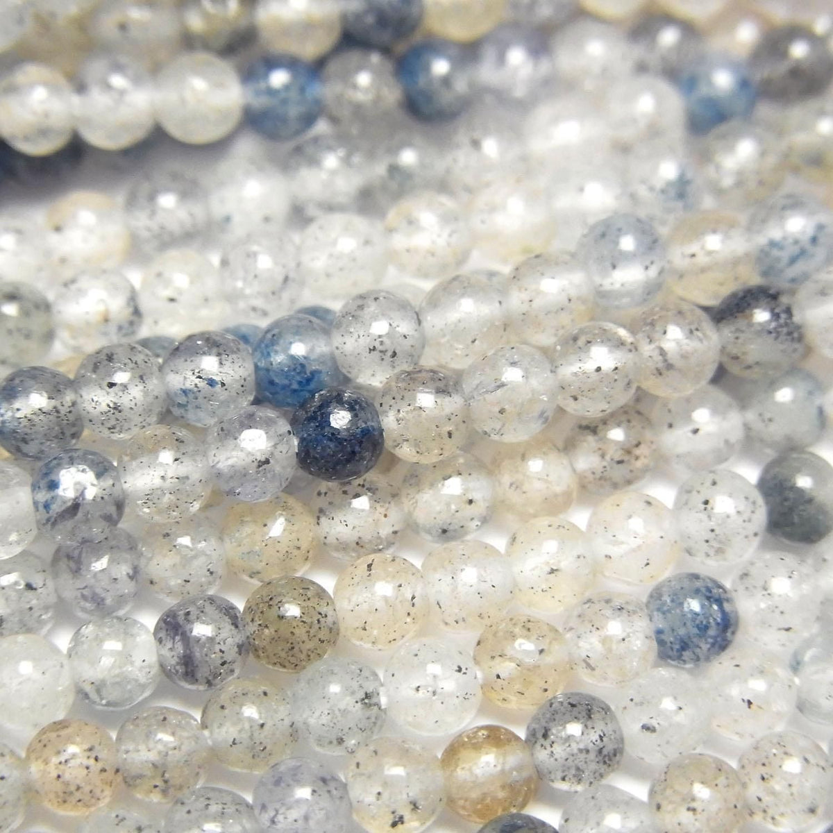 Lazurite in Quartz Small Size Round 3mm 1strand beads (approx. 15 inches/36 cm)