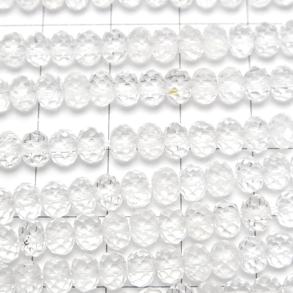 Crystal AAA- Faceted Button Rondelle 5x5x3.5mm half or 1strand beads (approx. 15inch/36cm) High Quality!