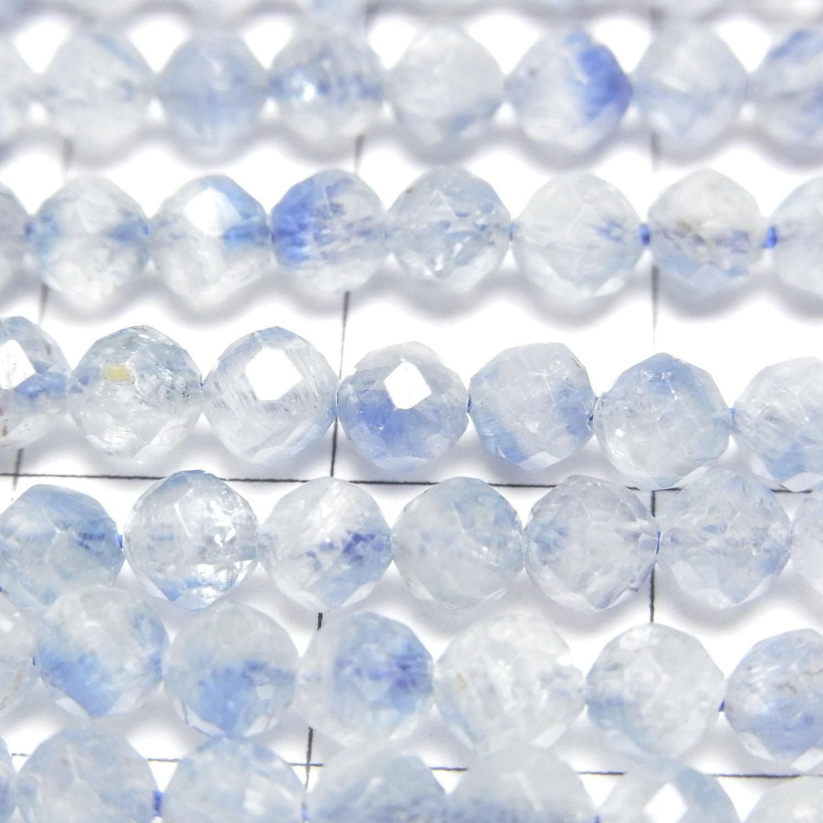 Kyanite Silica AAA Faceted Round 4mm half or 1strand beads (approx. 15 inches/36 cm) High Quality!
