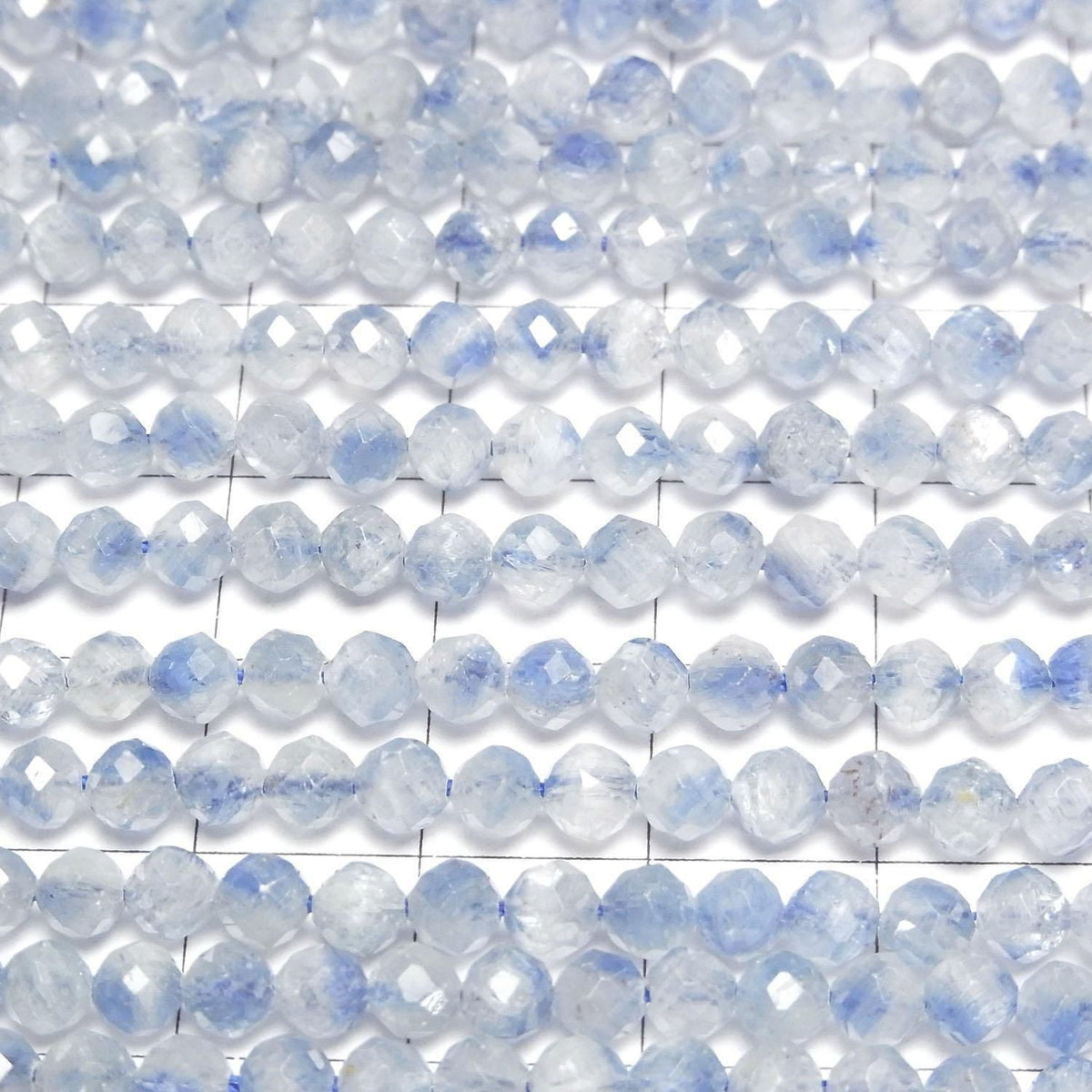 Kyanite Silica AAA Faceted Round 4mm half or 1strand beads (approx. 15 inches/36 cm) High Quality!