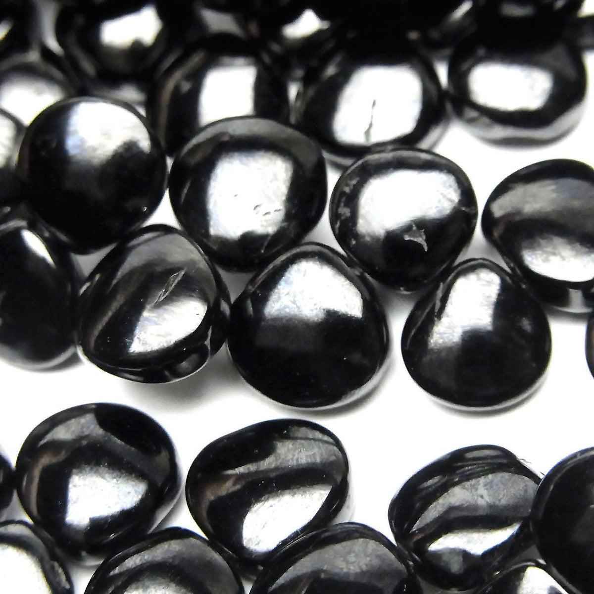 High Quality Black Spinel AAA- Chestnut (Smooth) Half or 1strand beads (approx. 7 inches/17 cm)