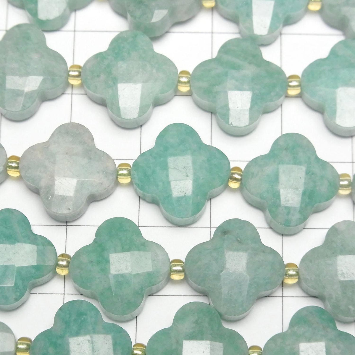 Amazonite AA Flower Shape 14x14x6mm half or 1strand beads (aprx.13inch/33cm)