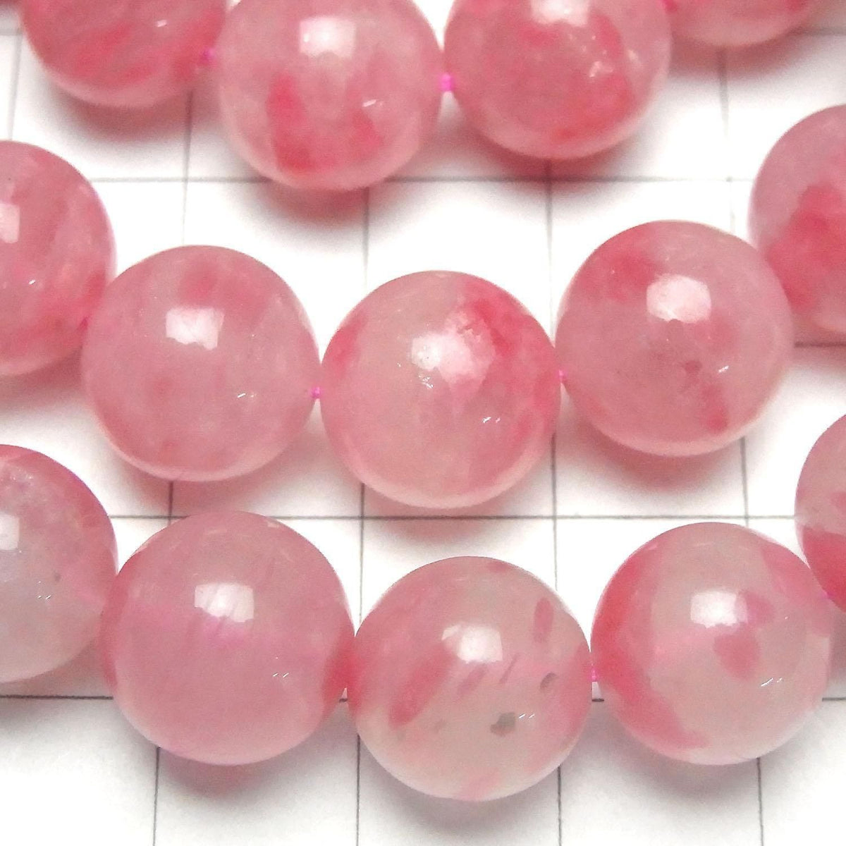 Rhodonite Silica AA++ Round 12mm 1strand beads (Bracelet)