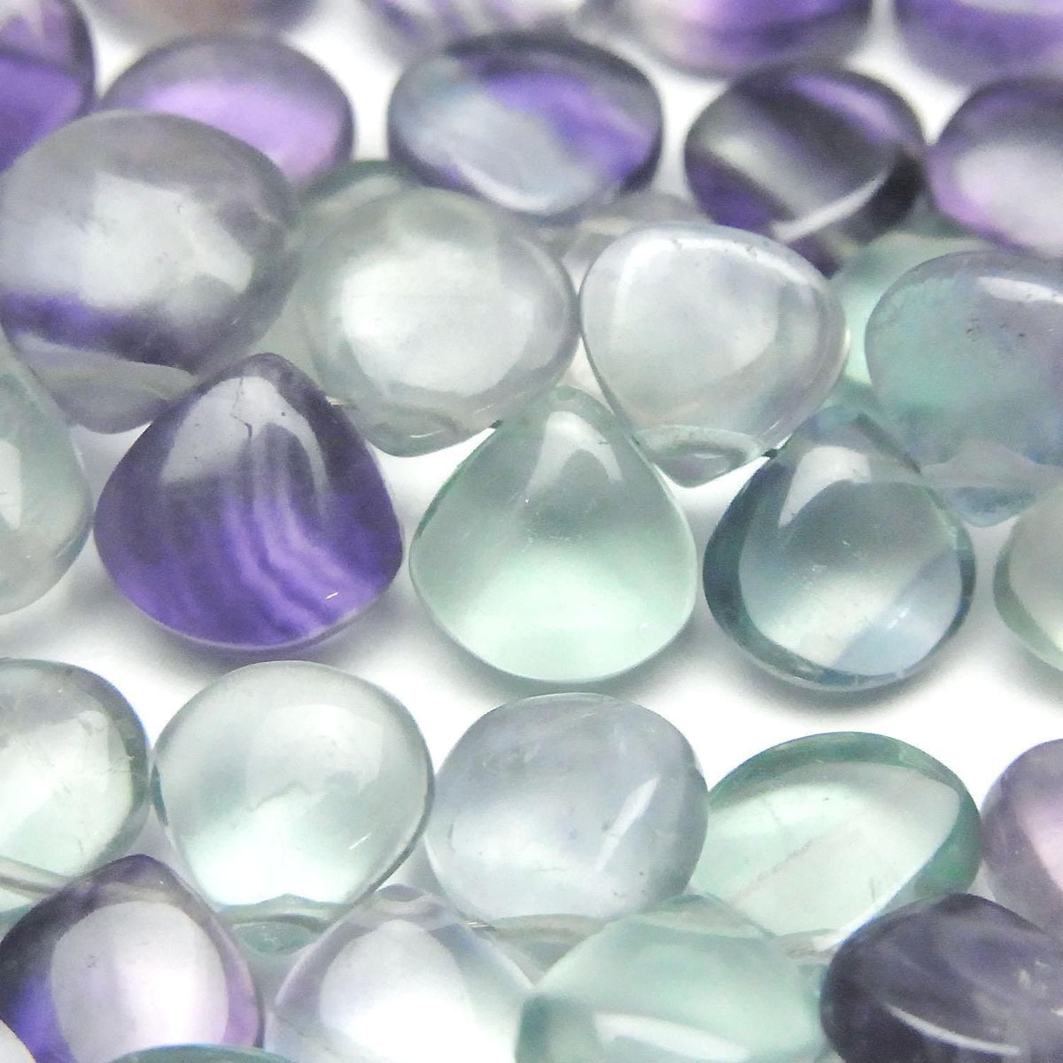 Multicolor Fluorite AA+ Chestnut (Smooth) 1strand beads (approx. 7 inches/18 cm)