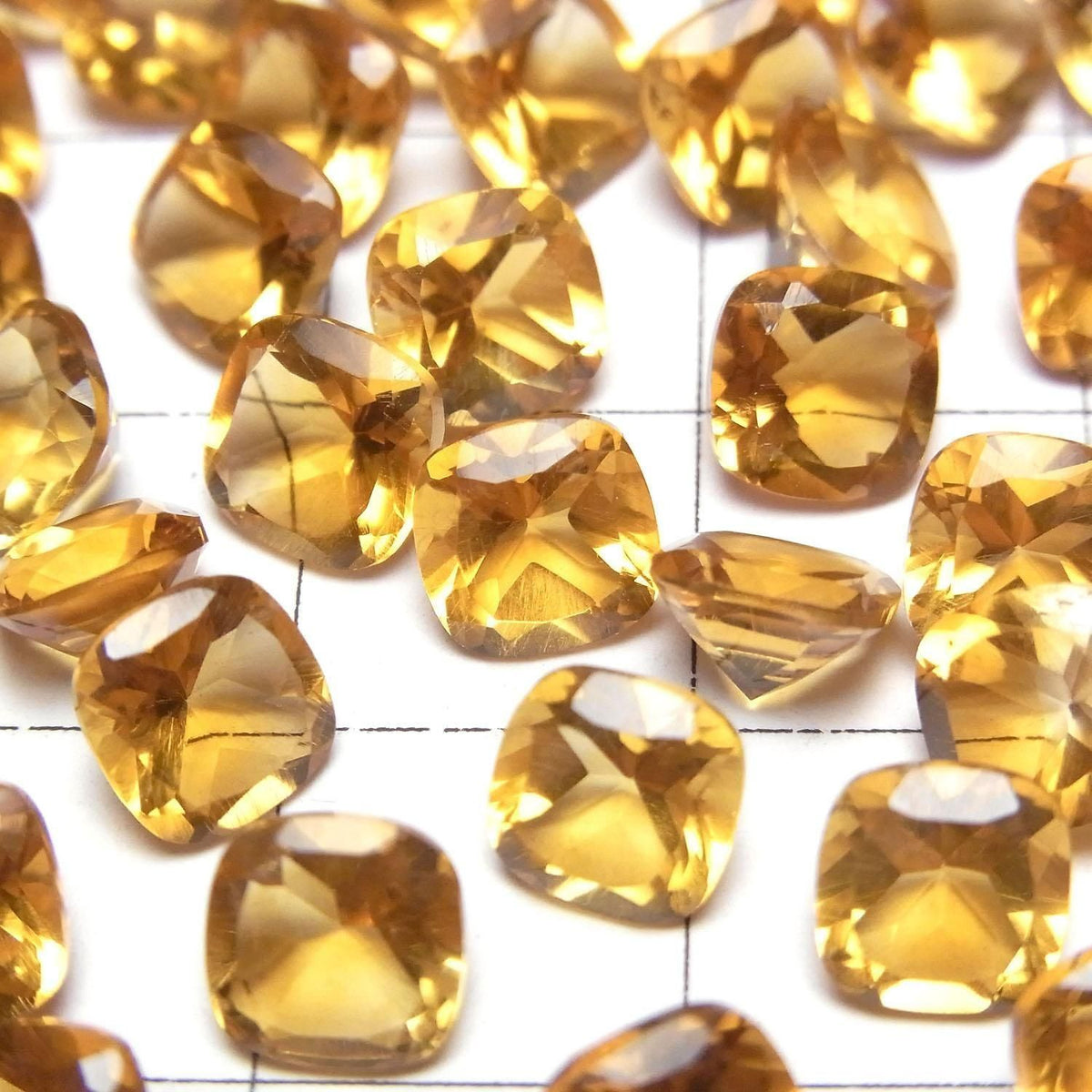 High Quality Madeira Citrine AAA- Loose stone Square Faceted 6x6mm 3pcs