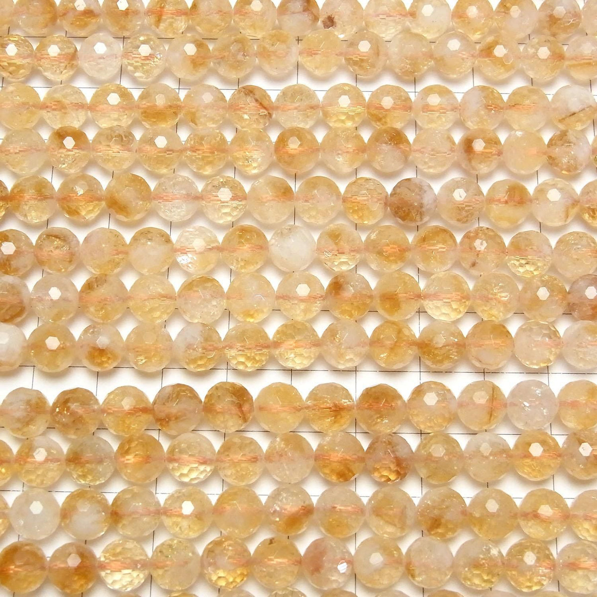 Bi-color Citrine AA++ 128Faceted Round 8mm half or 1strand beads (aprx.15inch/36cm)High Quality!