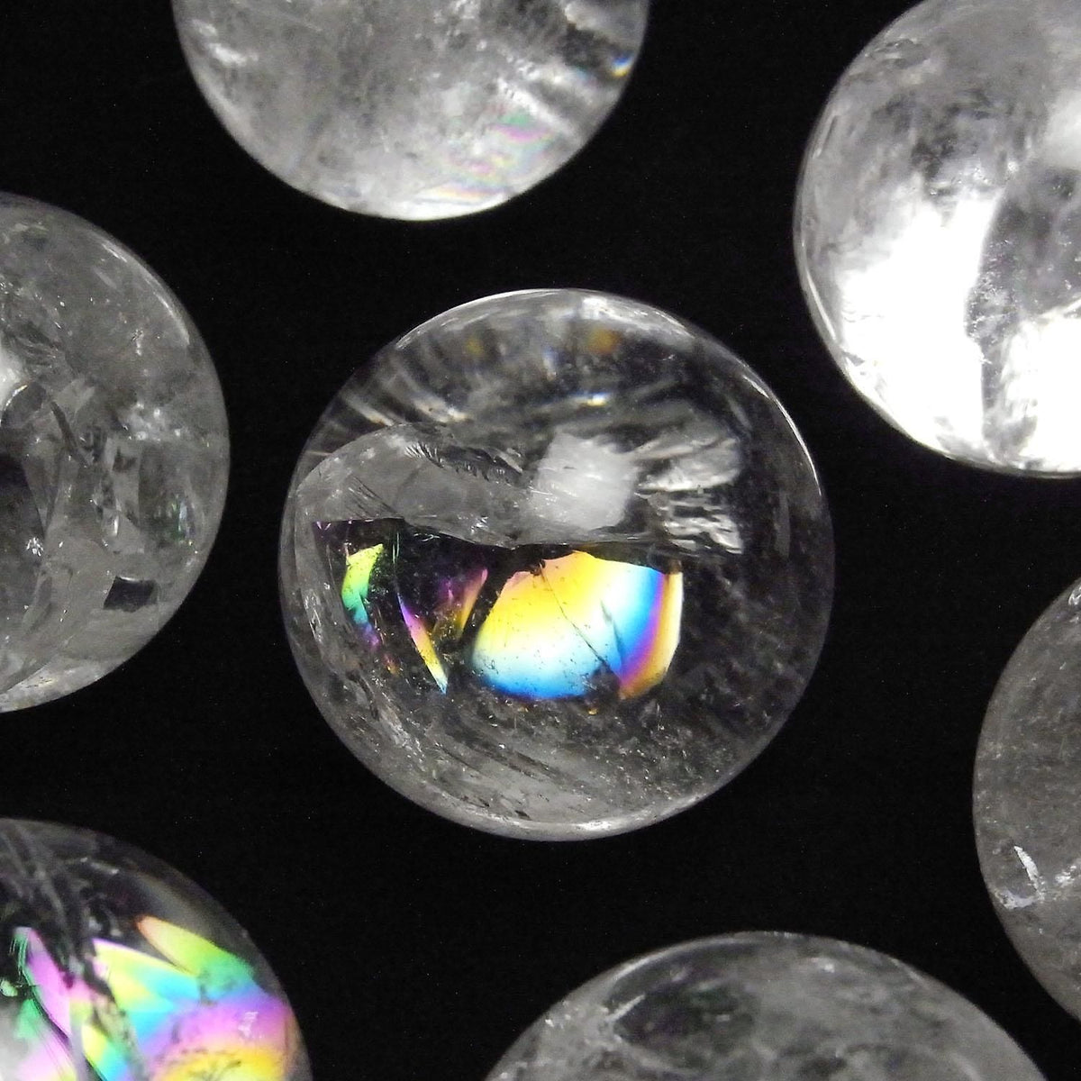 Iris Quartz (Rainbow Quartz) AA+ Sphere, Round 35mm-38mm 1pc